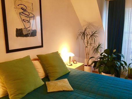 Das geräumige Schläfzimmer